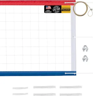 𝙉𝙀𝙒 Professional Volleyball Net Heavy Duty, 46 FT Aircraft Steel Cable, Upgraded Weather Resistant, Portable for Outdoor & Indoor, Pool, Trees, Backyard, Yard, Beach, Park, 32x3FT(Net Only) 𝙉𝙀𝙒 Professional Volleyball Net Heavy Duty, 46 FT Aircraft Steel Cable, Upgraded Weather Resistant, Portable for Outdoor & Indoor, Pool, Trees, Backyard, Yard, Beach, Park, 32x3FT(Net Only)
