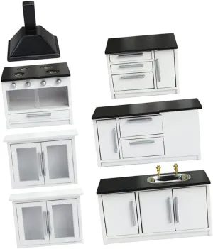 1 Set Scale Kitchenette for Dollhouses Home Decor and DIY Miniature Accessories for Creative Play and Imaginative Scenes