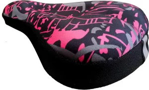 100% Gel Bike Seat Cover | Bicycle Saddle Cushion with Non-Slip Pads with Reflective Warning Strip | Extra Padded Comfort for Road Mountain Or Spinning Class Cycling (camouflage black and rose)