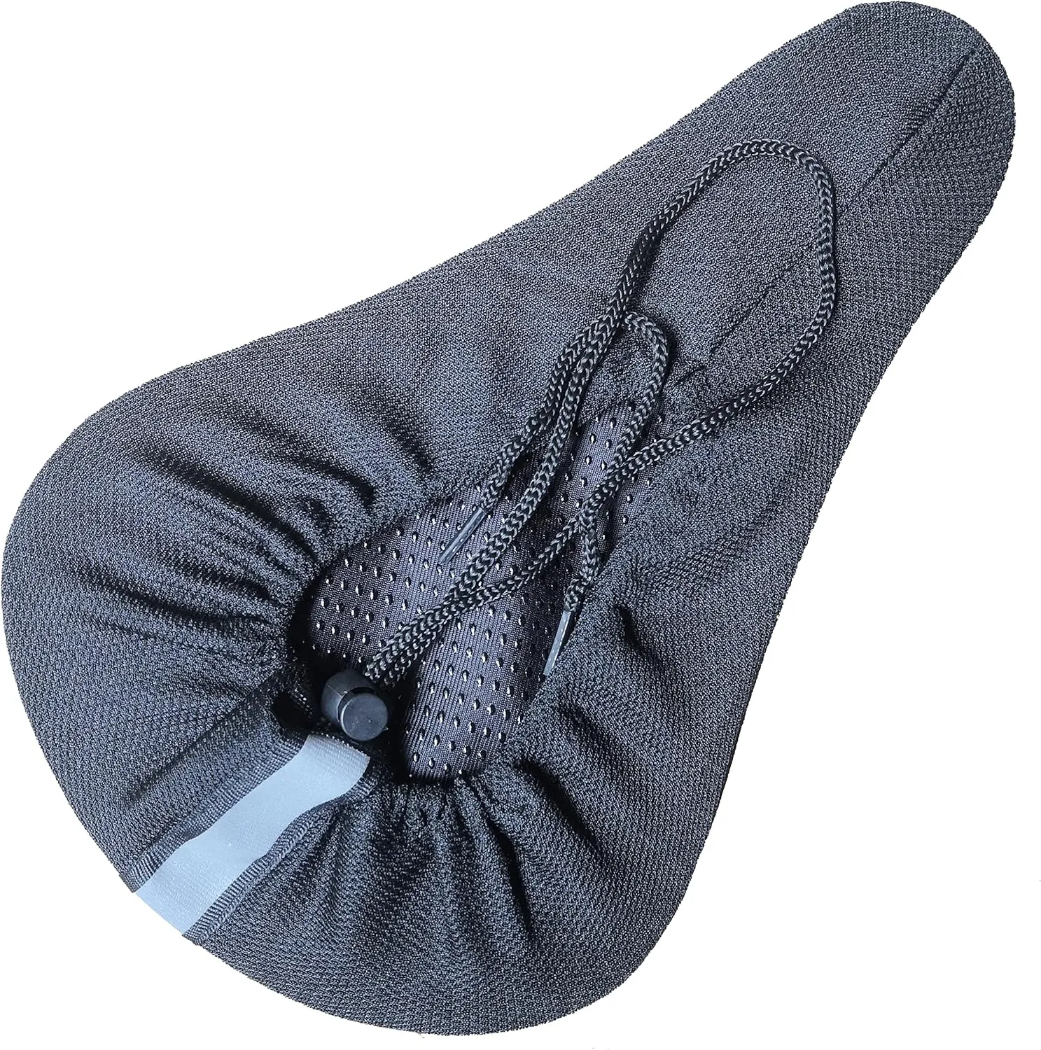 100% Gel Bike Seat Cover | Bicycle Saddle Cushion with Non-Slip Pads with Reflective Warning Strip | Extra Padded Comfort for Road Mountain Or Spinning Class Cycling (camouflage black and rose)