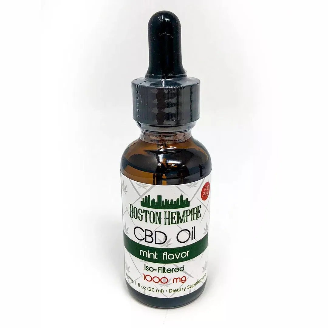 1000mg Mint Flavored Iso-Filtered CBD Oil – THC FREE