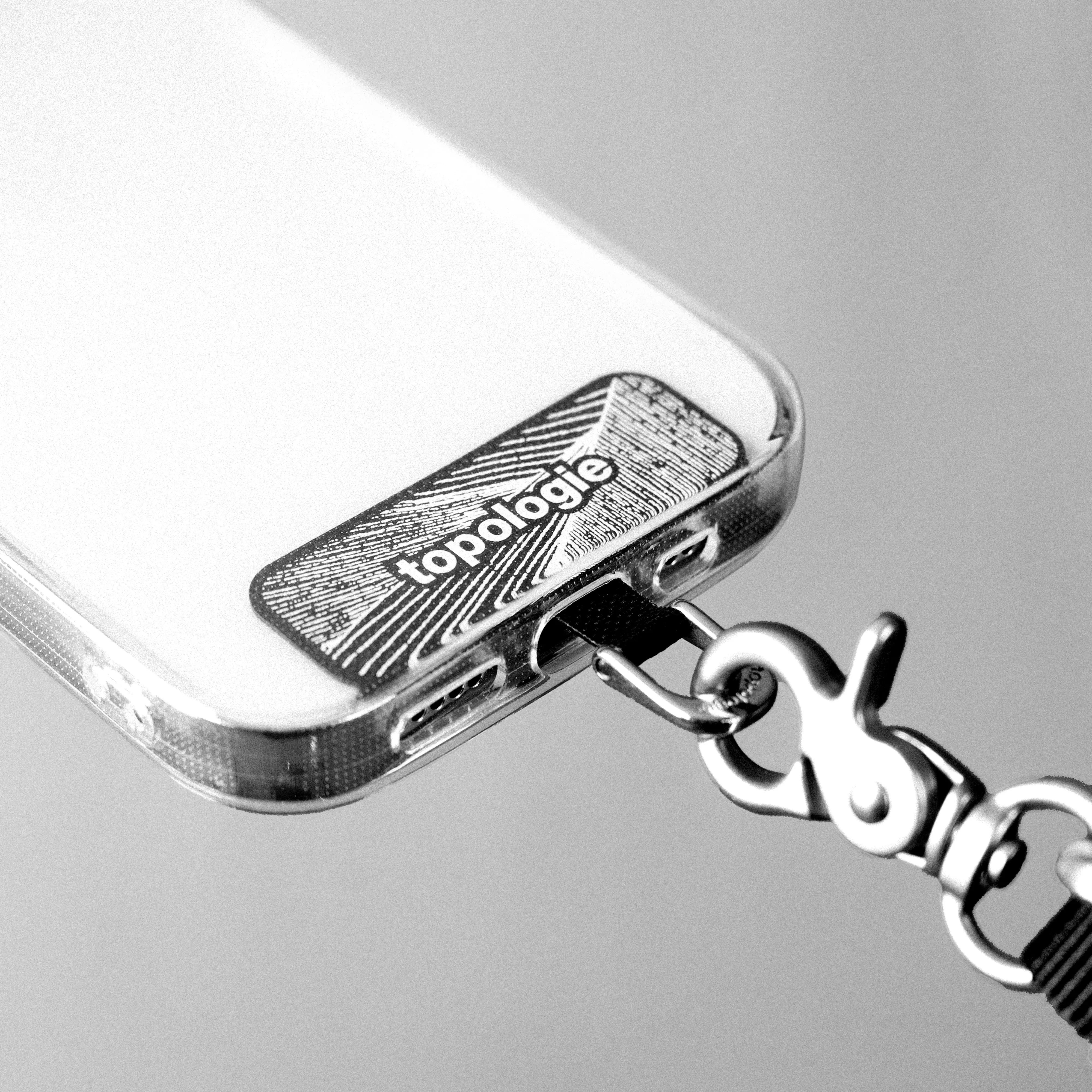 10mm Rope / Grey Reflective   Phone Strap Adapter