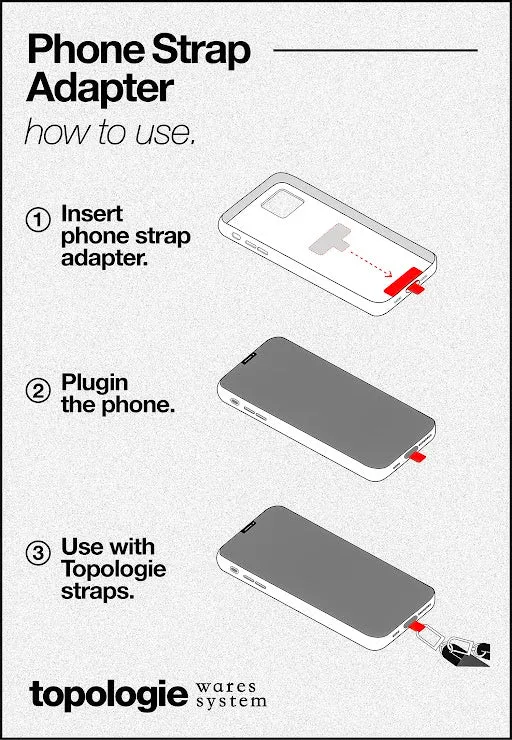 10mm Rope / Grey Reflective   Phone Strap Adapter