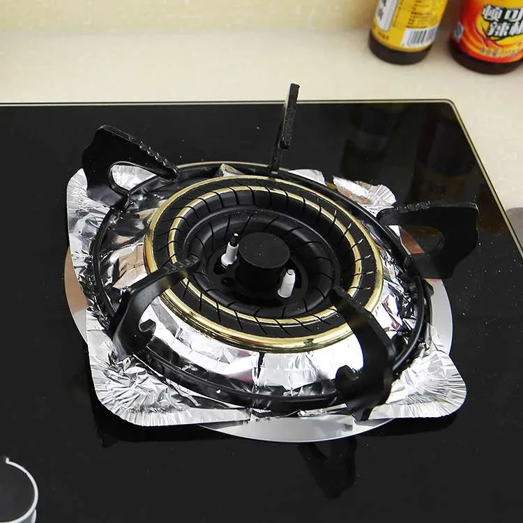 10pcs kitchen stove foil  oil & stain proof pad gas stove thickened aluminum foil