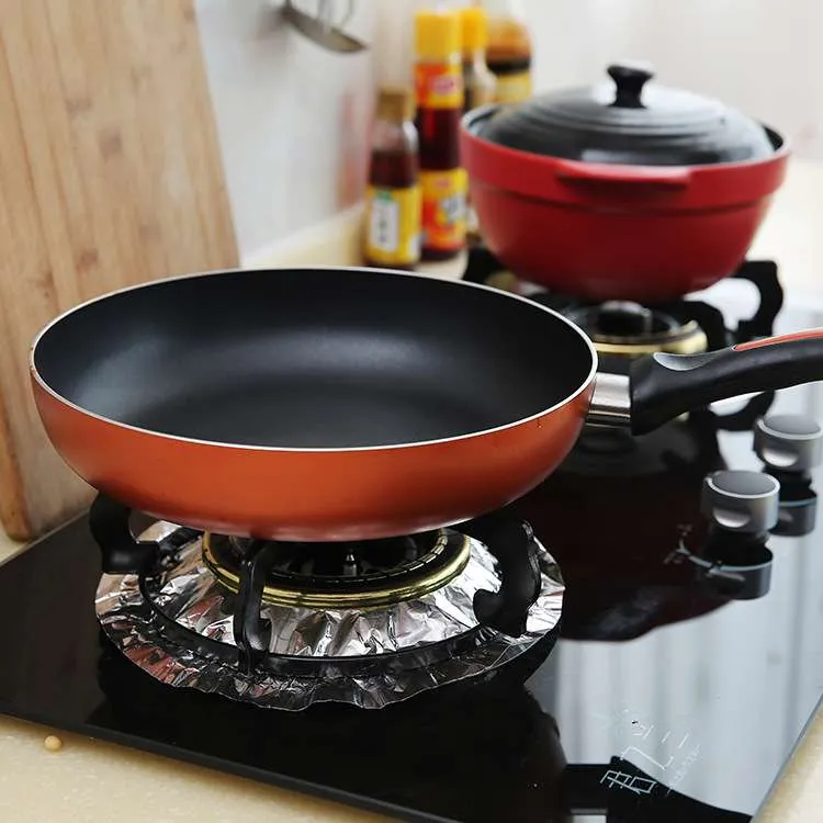 10pcs kitchen stove foil  oil & stain proof pad gas stove thickened aluminum foil