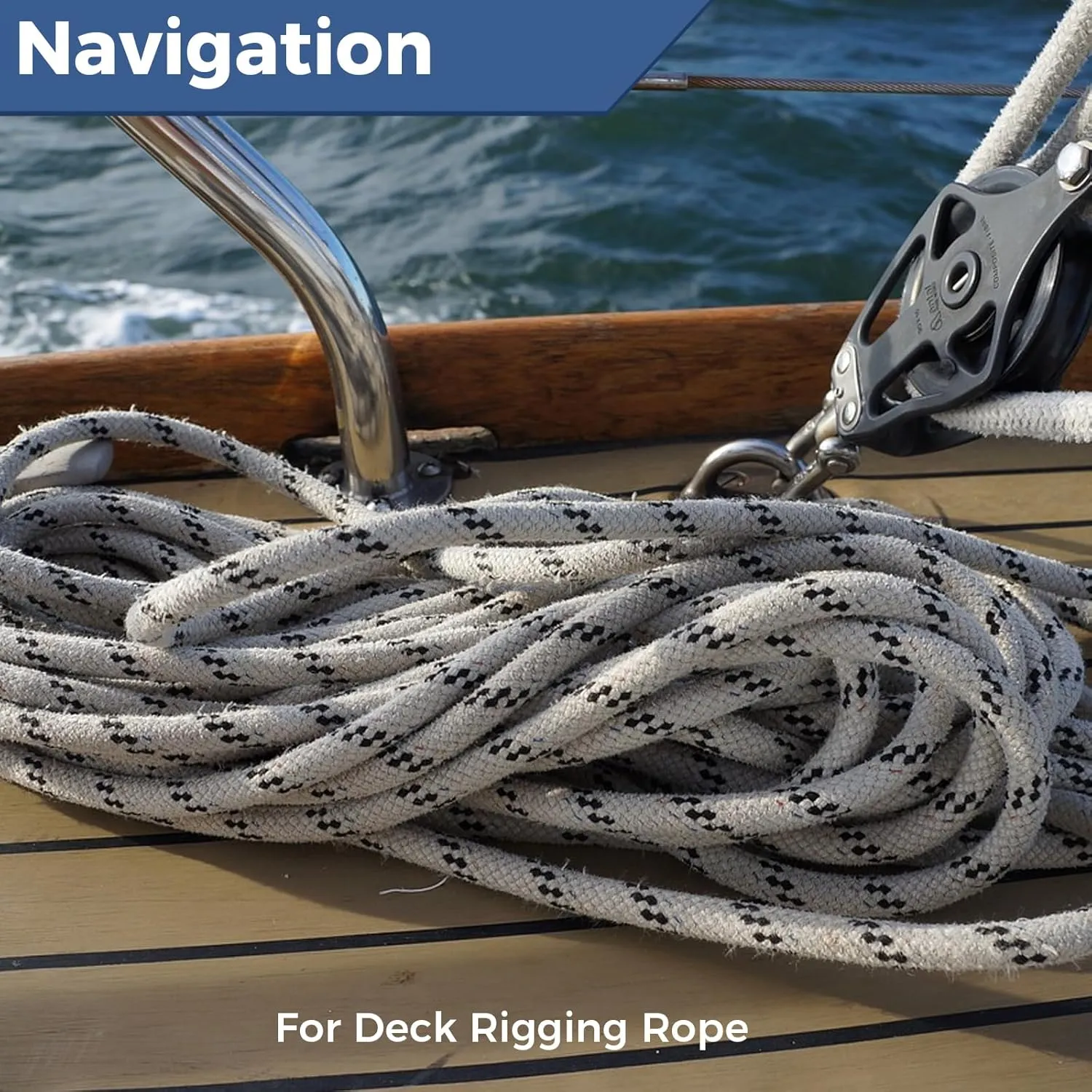 1/2 Inch 150ft Double Braided Polyester Arborist Rope, Heavy Duty Nylon Rope for Anchor, Tree Work, Cargo, Pulling, Sailing(Black)