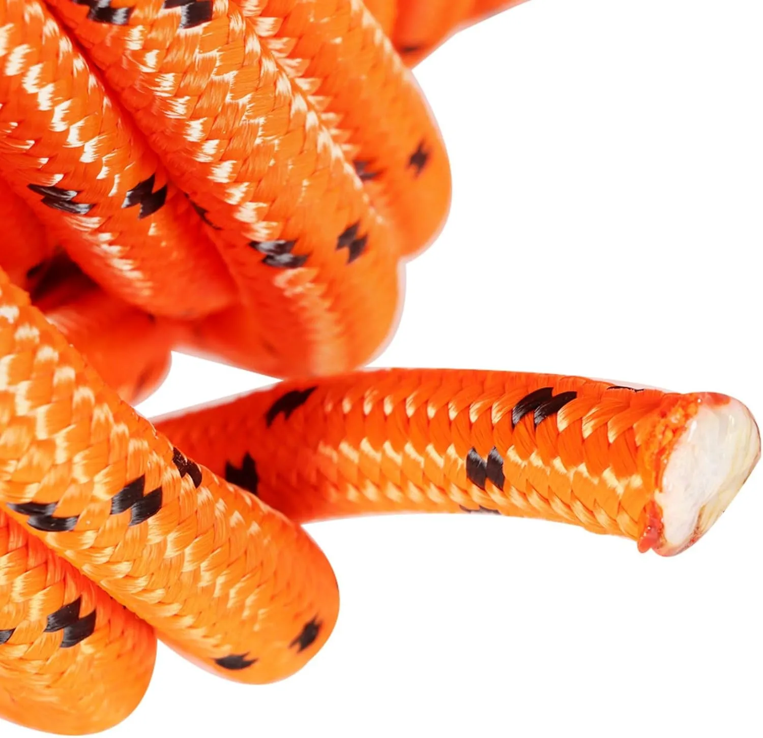 1/2 Inch Polyester Arborist Rope Double Braid Nylon Pulling Ropes Orange 200 Feet
