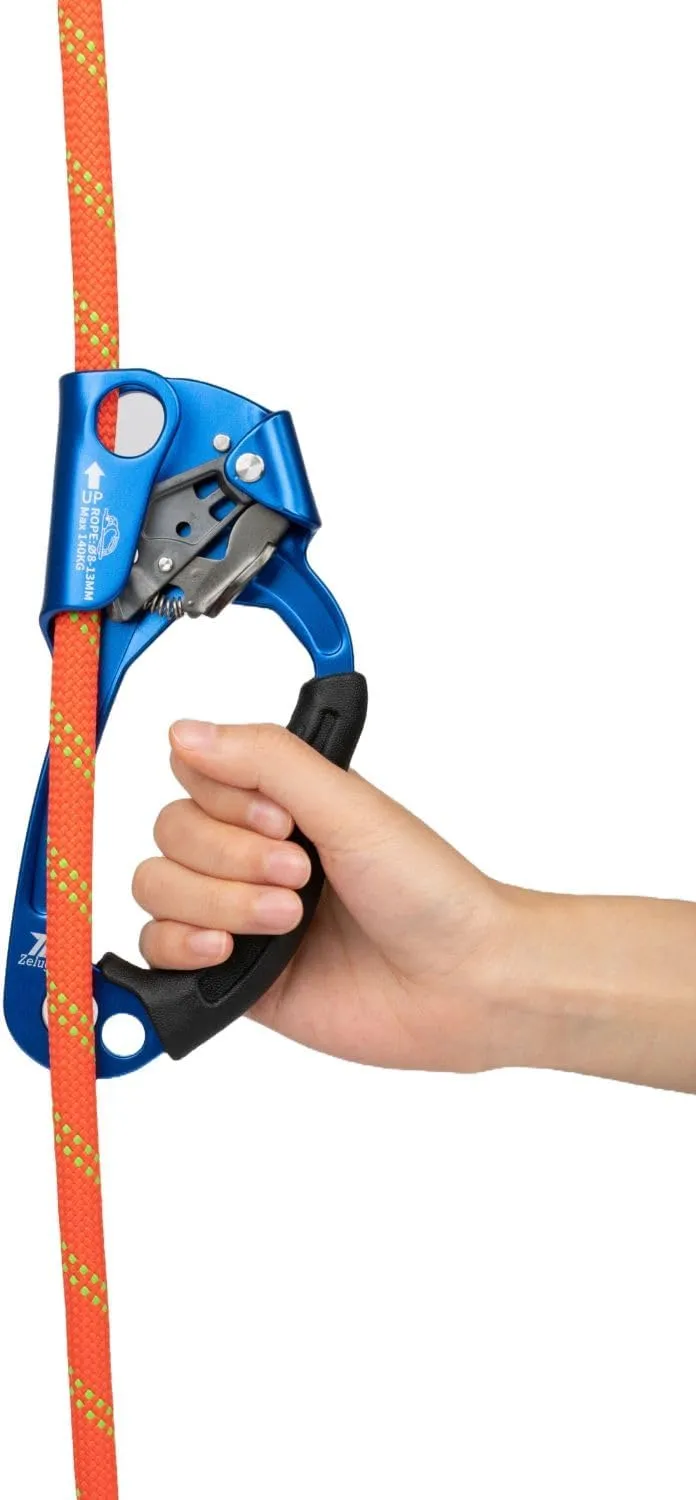 15-293 Quick Up Double Hand Ascender for Both Hand, Blue/Orange
