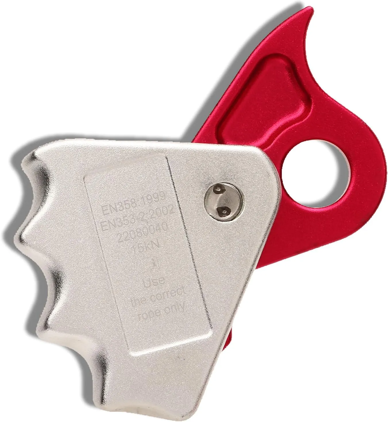 15KN Climb Rope Grab, Self Locking Fall Protective Belay Device Aluminium Alloy Rope Riser Adjuster Climbing Accessory for 12 to 13mm Rope