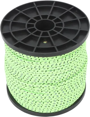164ft Reflective Paracord Roller, Camping Rope with Polyester for Camping, Backpacking, and Outdoor Adventures (Green)