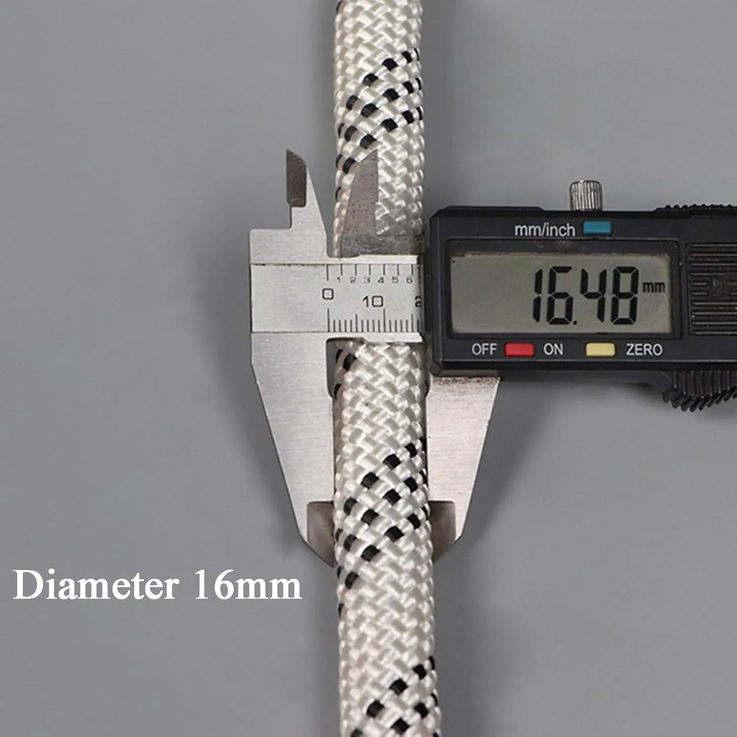 16mm Outdoor Nylon Rope, High-Altitude Operation Auxiliary Binding Rope, Double-Layer Braiding Process, High Wear Resistance, Breaking Tension 5000KG(Size:30M)
