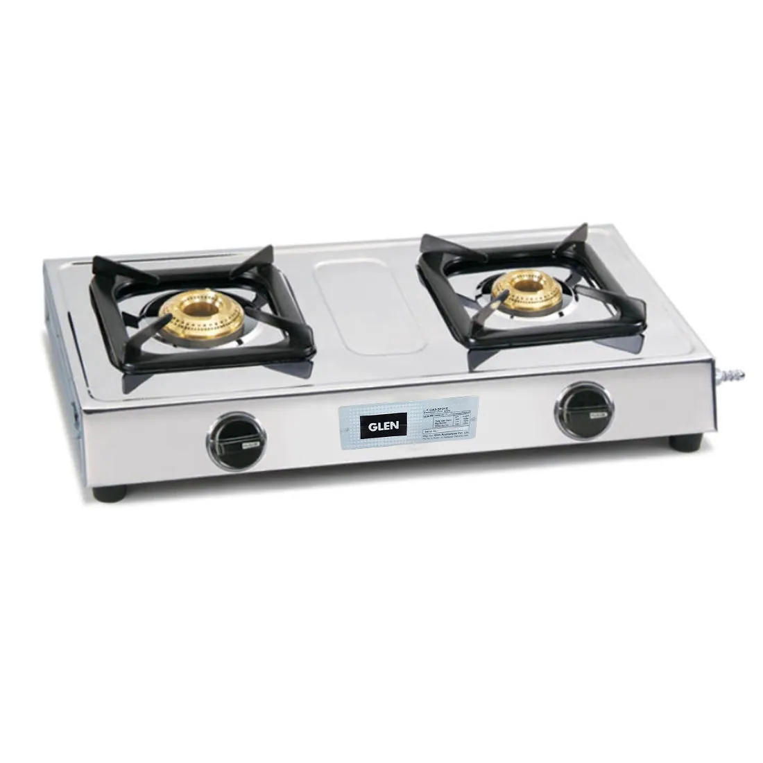 2 Burner Stainless Steel PNG Gas Stove with Brass Burner (1020 SS BB PN)