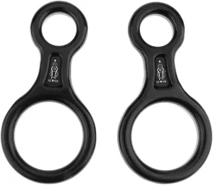 2 Pieces 35KN Aluminum Alloy Climbing Descender Belay Device