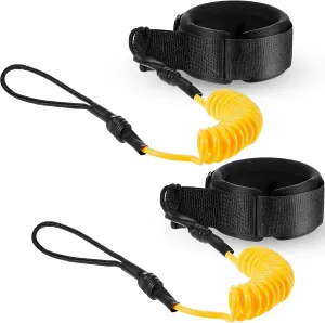 2 Pieces Surf Board Leashes Coiled Leash Rope Paddle Board Surfboard Leash Compatible with SUP Surfing Leg Rope Leash Surf Straps Stay on Board Ankle Strap Ankle Accessory for Surfing