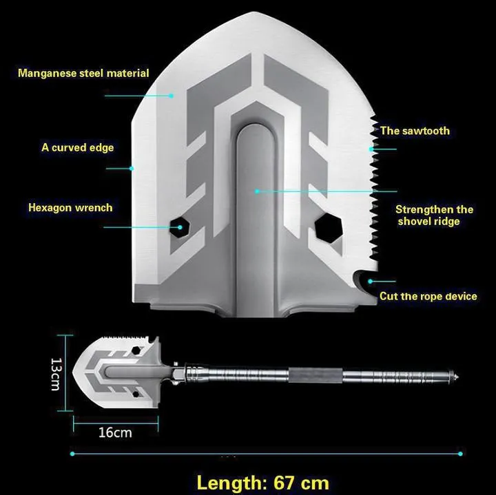 23-in-1 Multi-Purpose Tactical Shovel