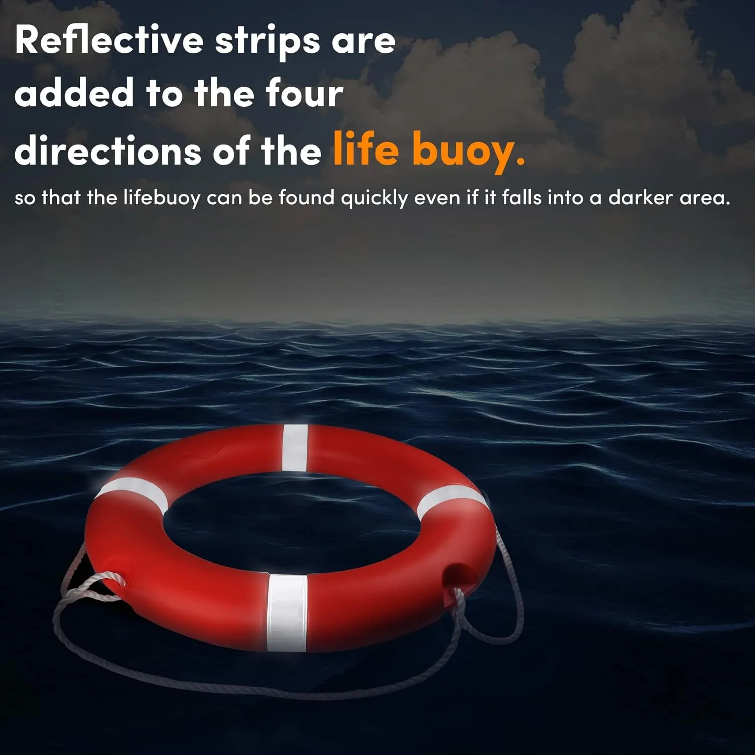 23"/28” Life Ring, Life Preserver Ring with 98.4FT Water Floating Lifesaving Rope,Boat Safety Throw Rings with Reflective Tape,(Orange-1 Pack) - 2 Size