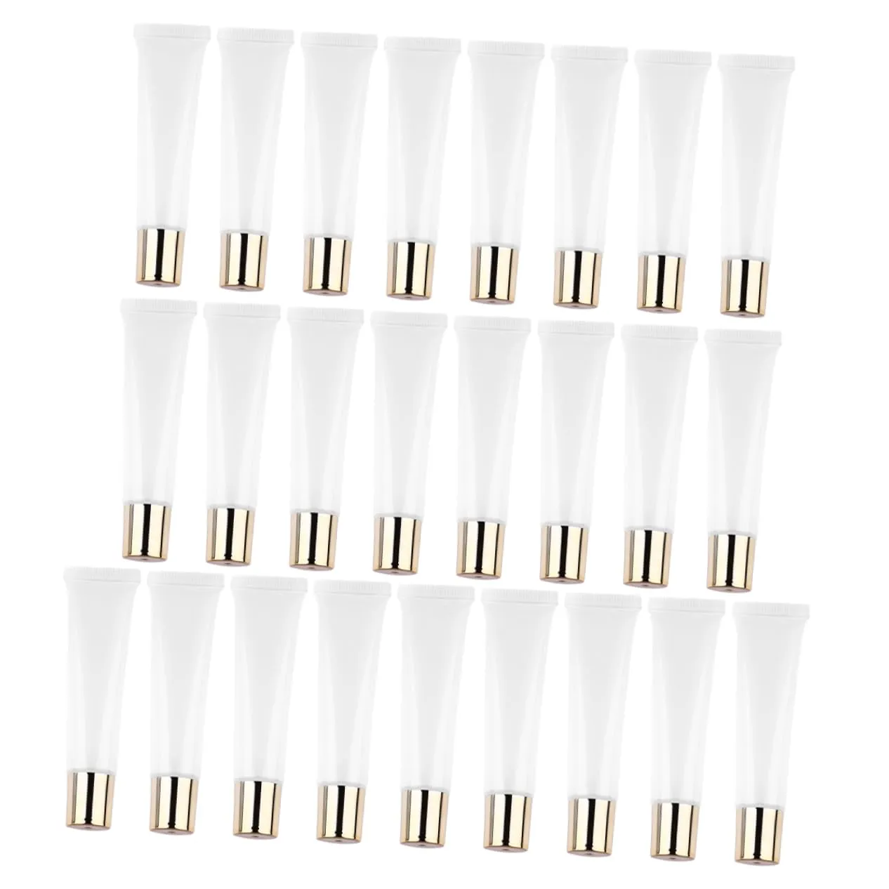 25pcs 15ml Clear Plastic Empty Squeeze Tubes for DIY Lip Balms Lip Gloss Bottles Cosmetic Containers with Caps Ideal for Lip Care and Beauty Products