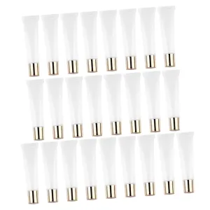 25pcs Clear Lip Gloss Containers 15ml Empty Squeeze Tubes for DIY Cosmetic Bottles with Lip Applicator Caps for Homemade Lip Gloss and Balm