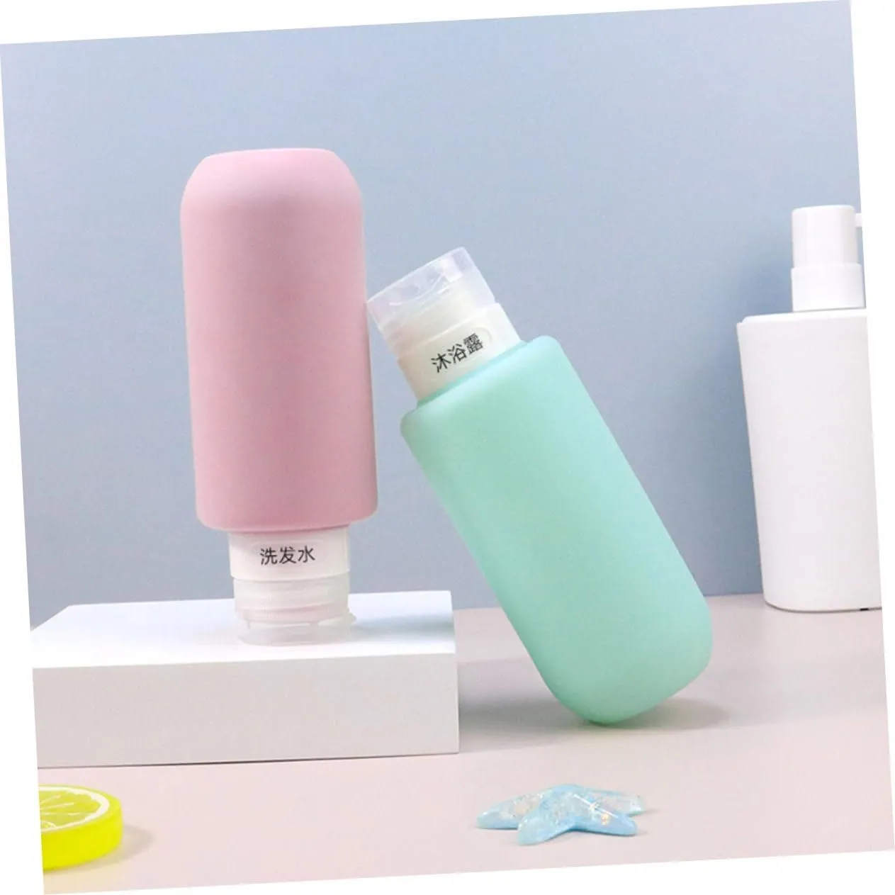 2pcs Bottle Shampoo Travel Lotion Container Compact Travel Container Household Women's, Pinkx3pcs, 14.7x5.5cmx3pcs