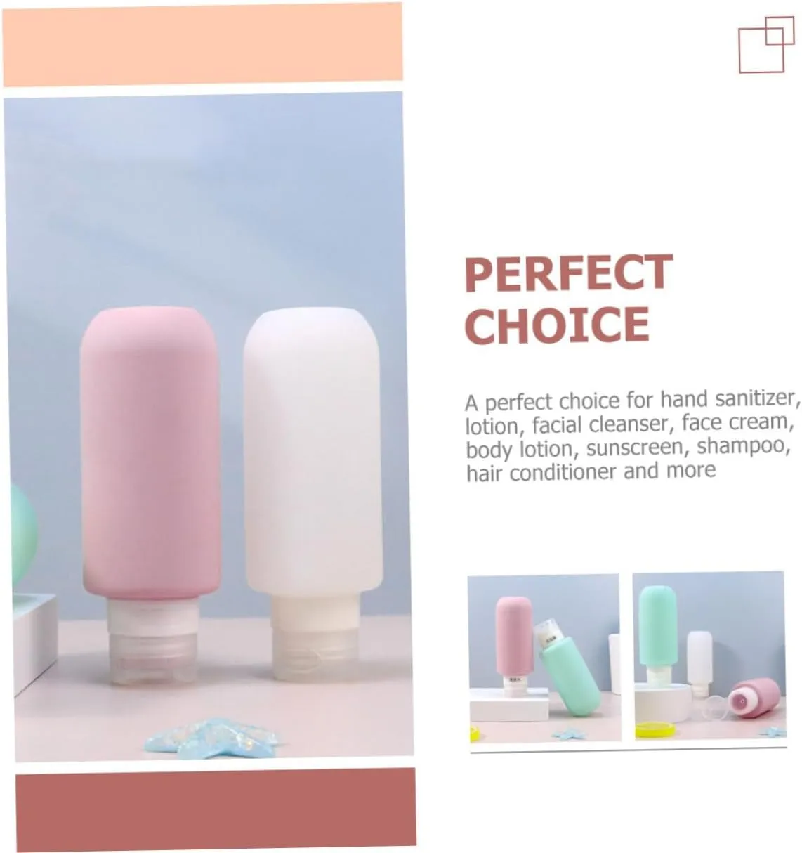 2pcs Bottle Shampoo Travel Lotion Container Compact Travel Container Household Women's, Pinkx3pcs, 14.7x5.5cmx3pcs