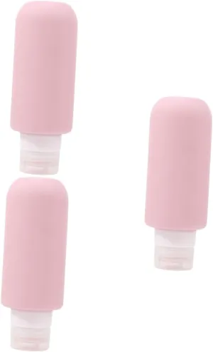 2pcs Bottle Shampoo Travel Lotion Container Compact Travel Container Household Women's, Pinkx3pcs, 14.7x5.5cmx3pcs