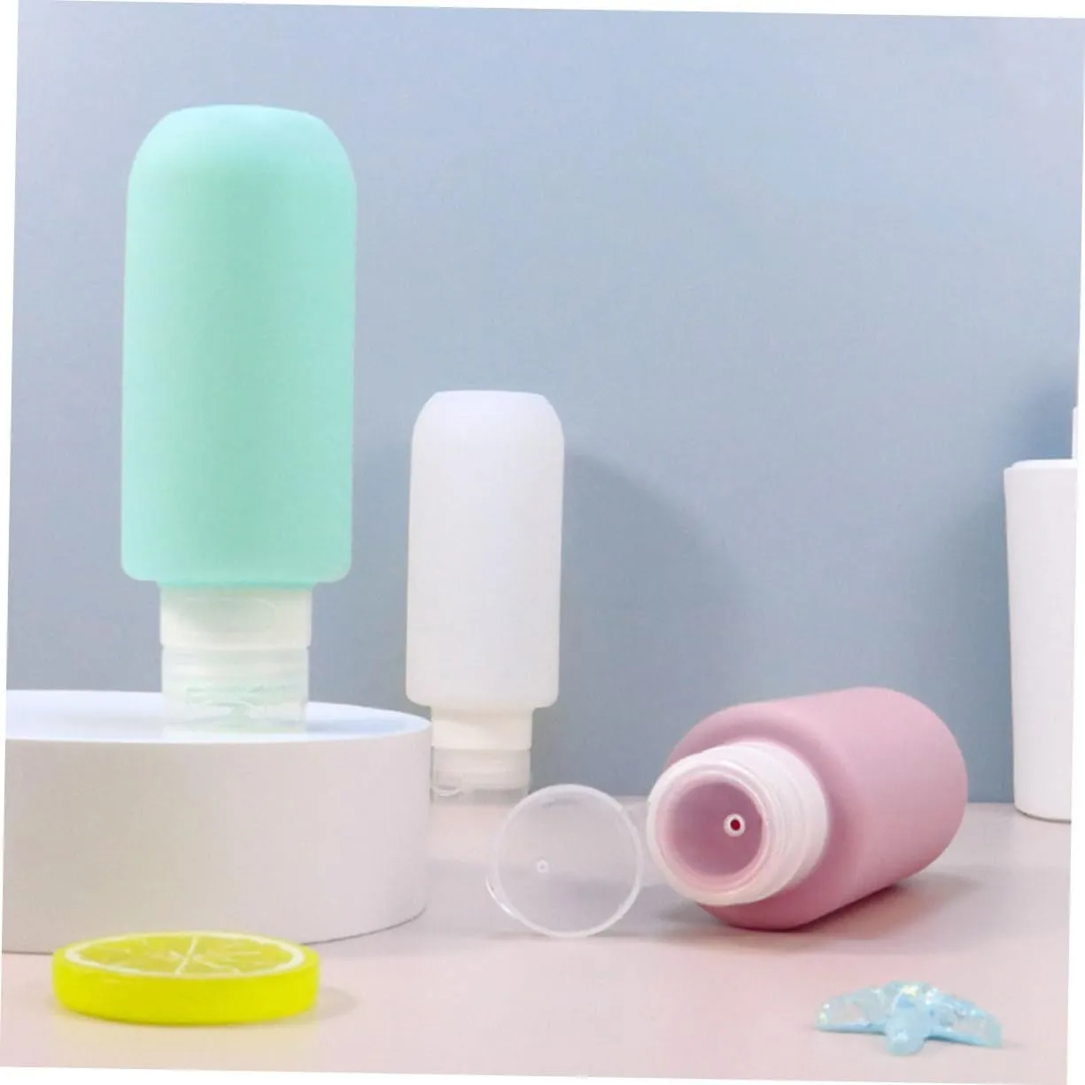 2pcs Bottle Shampoo Travel Lotion Container Compact Travel Container Household Women's, Pinkx3pcs, 14.7x5.5cmx3pcs