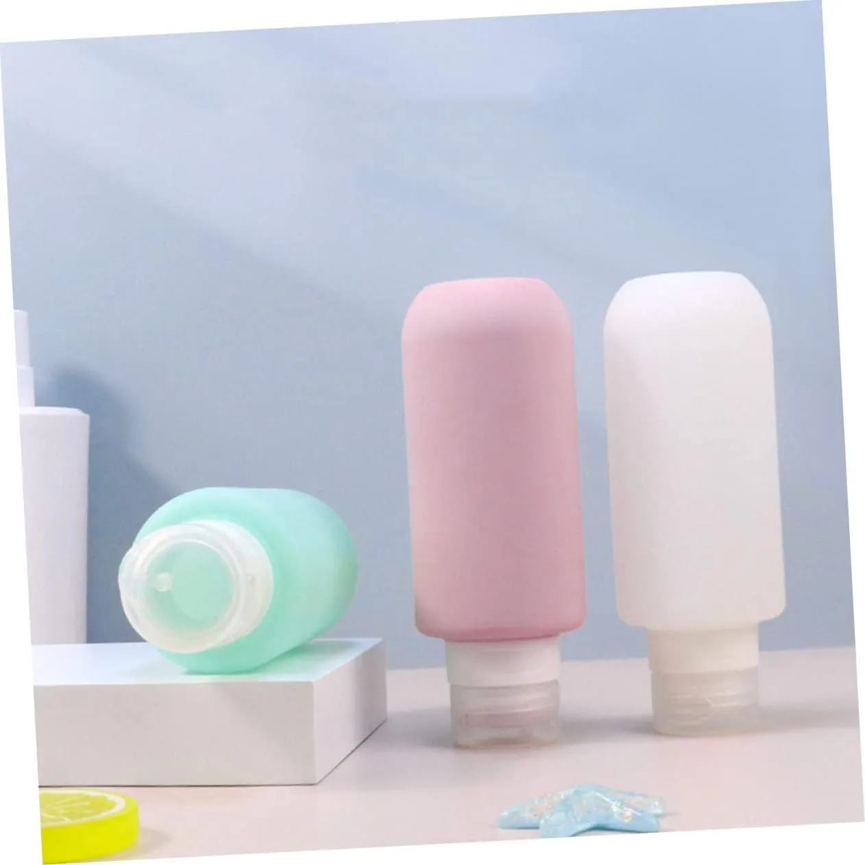 2pcs Bottle Shampoo Travel Lotion Container Compact Travel Container Household Women's, Pinkx3pcs, 14.7x5.5cmx3pcs