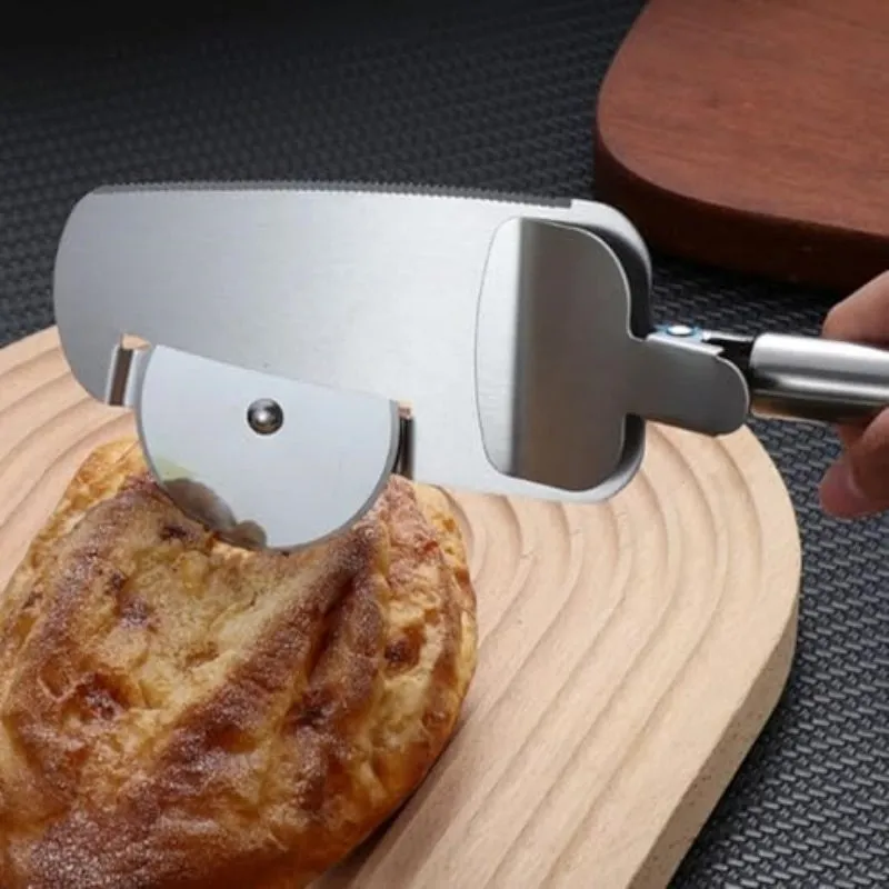 3-in-1 Pizza Cutter With Hanging Holes Labor-Saving Durable