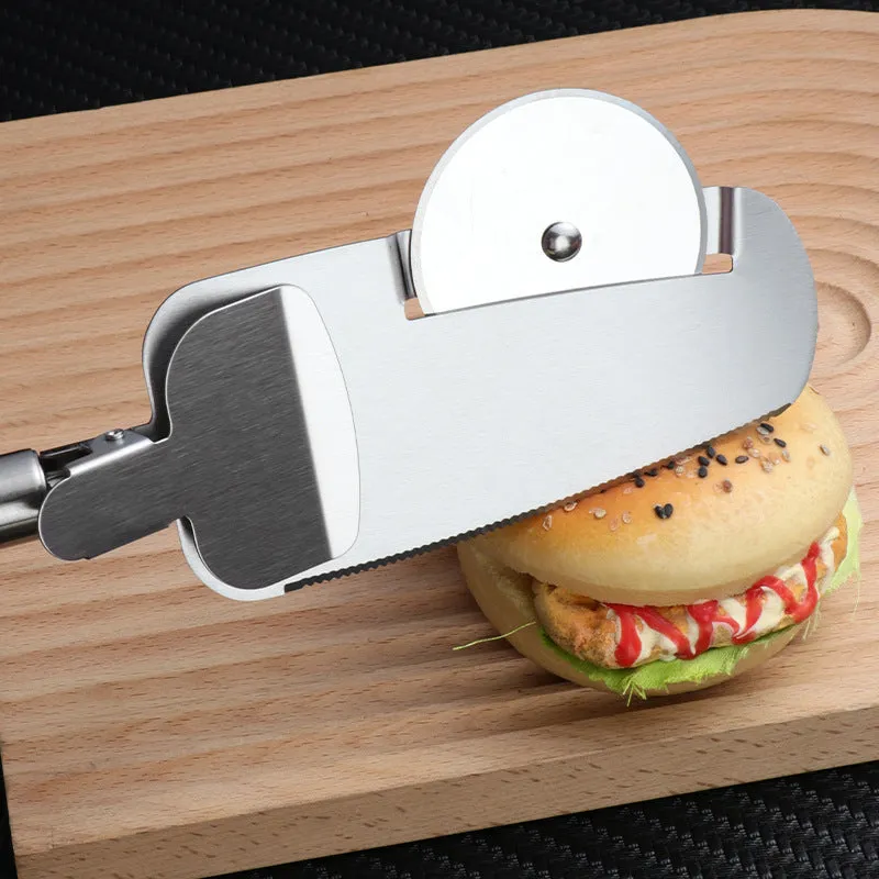 3-in-1 Pizza Cutter With Hanging Holes Labor-Saving Durable
