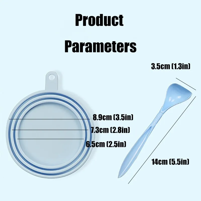 3 In 1 Reusable Silicone Dog Cat Canned Lid Portable Food Sealer Spoon Pet Food Cover Fresh Tin Cover Cans Cap Pet Accessories