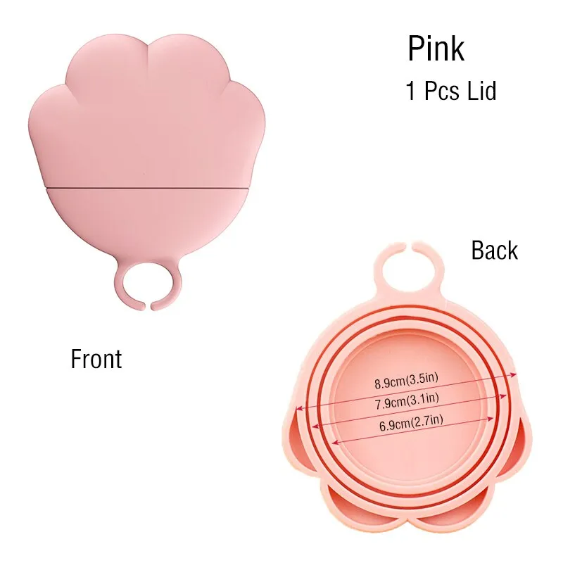 3 In 1 Reusable Silicone Dog Cat Canned Lid Portable Food Sealer Spoon Pet Food Cover Fresh Tin Cover Cans Cap Pet Accessories
