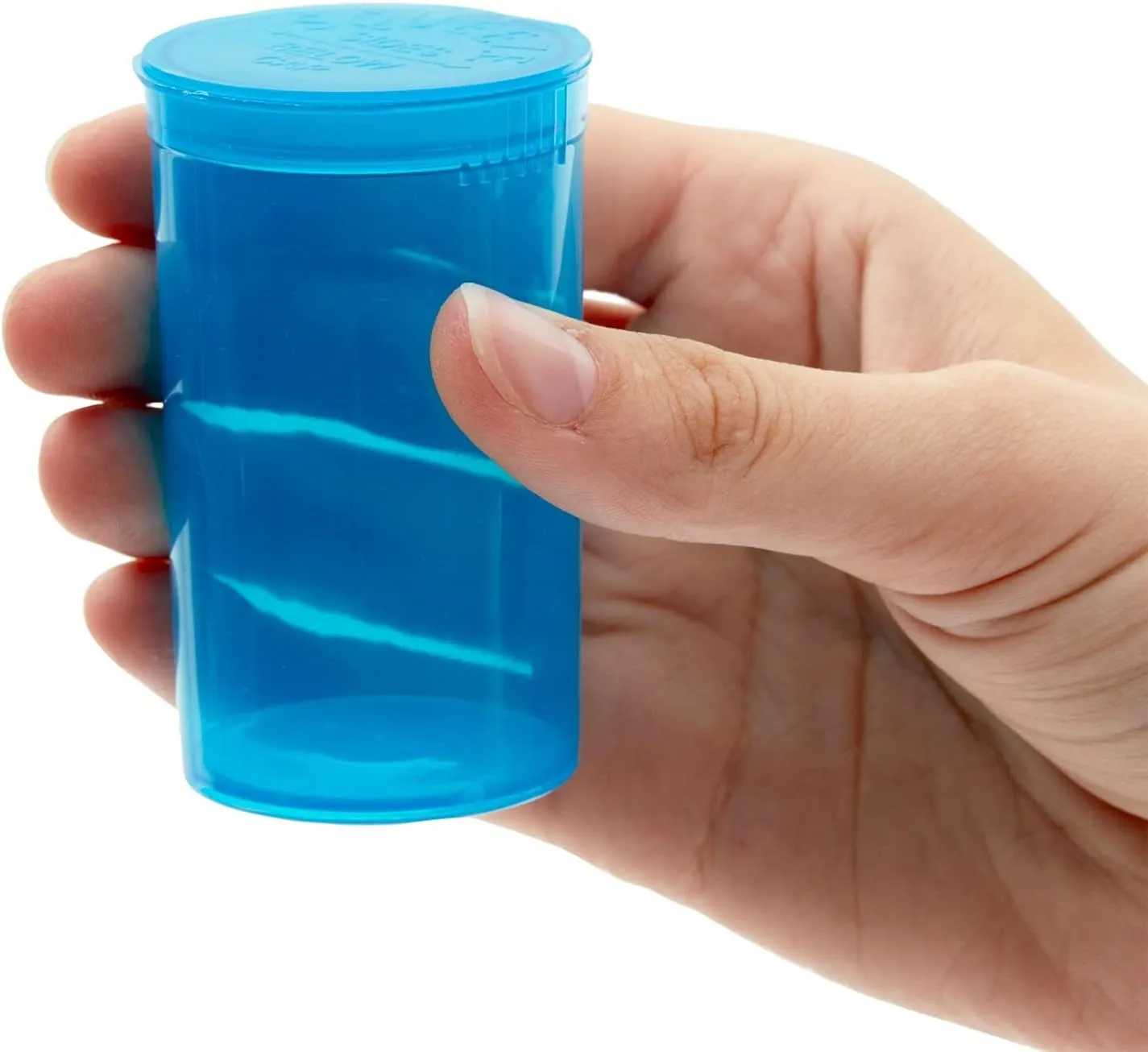 30 Pack Empty Pill Bottles with Pop Top Caps, 19 Dram Prescription Medicine Containers (Blue) - Medicine Bottle with Pop Top Caps