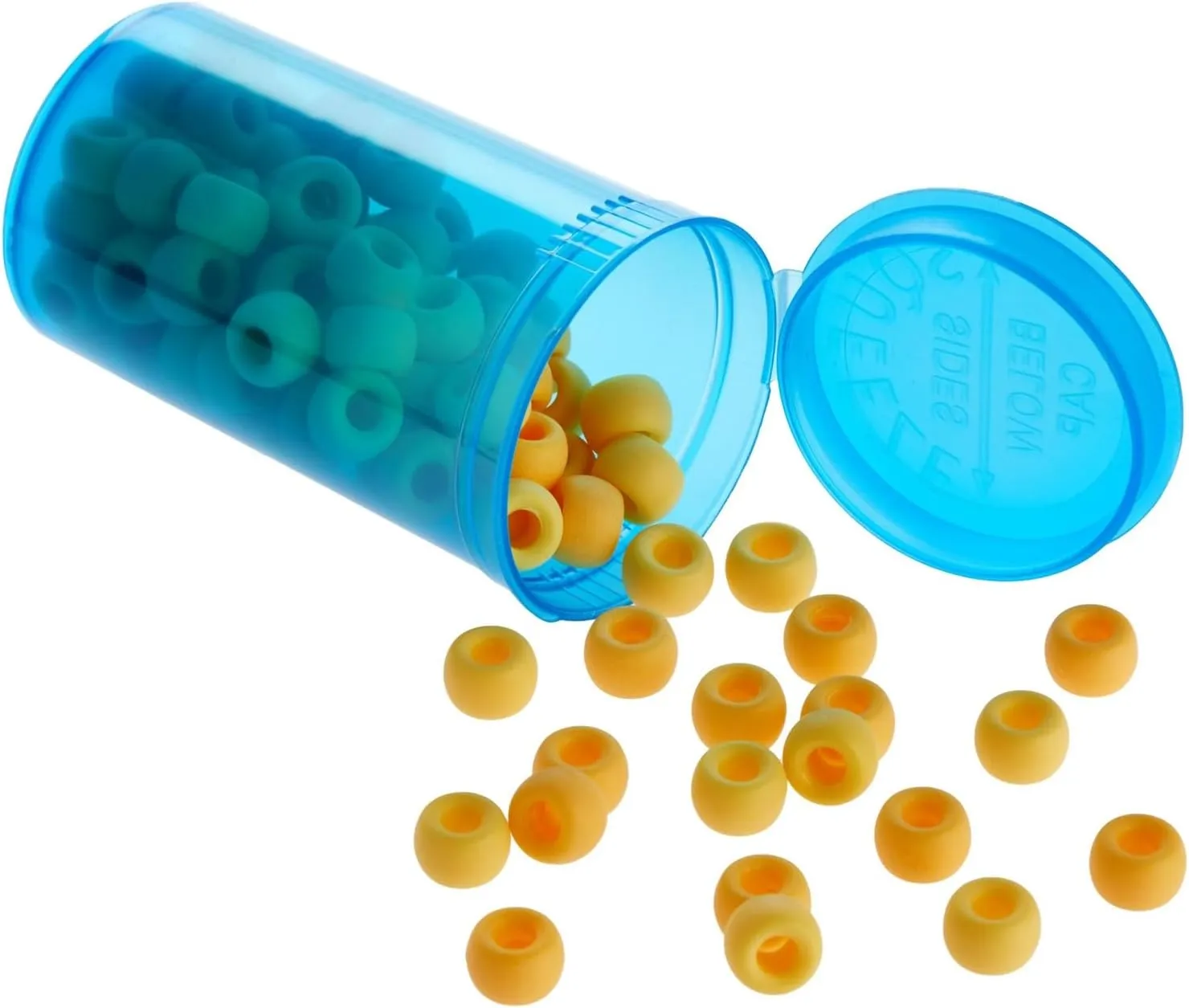 30 Pack Empty Pill Bottles with Pop Top Caps, 19 Dram Prescription Medicine Containers (Blue) - Medicine Bottle with Pop Top Caps