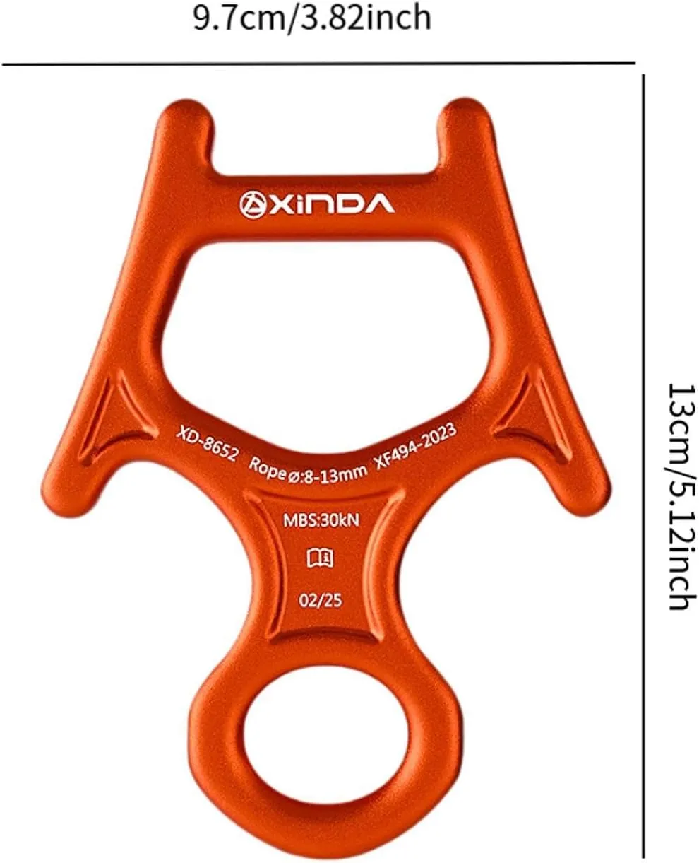 30kN 8 Figure Descender for Downhill and Climbing Use with Aluminum