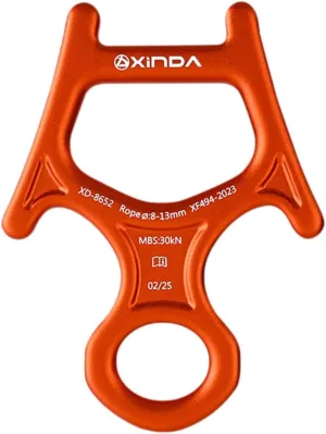 30kN 8 Figure Descender for Speleology and Downhill Activities with Aluminum