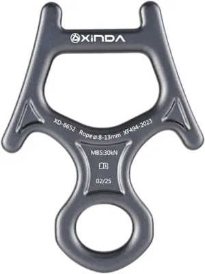 30kN 8 Figure Descender for Speleology and Downhill Activities with Aluminum