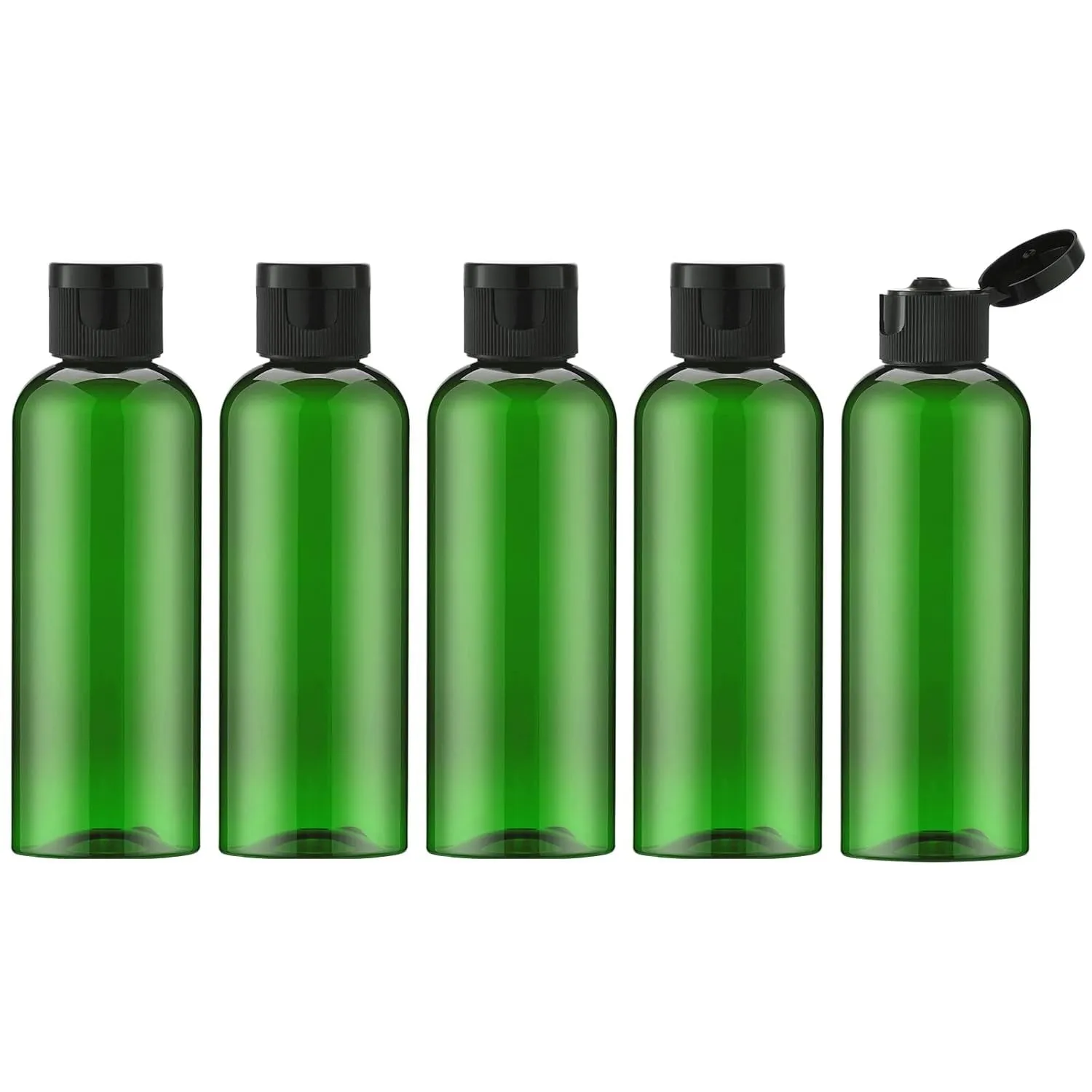 3.4 Oz Travel Bottles for Toiletries, 5Pcs Travel Containers for Shampoo Tsa Approved, Plastic Empty Travel Size Bottles (100Ml, Clear)