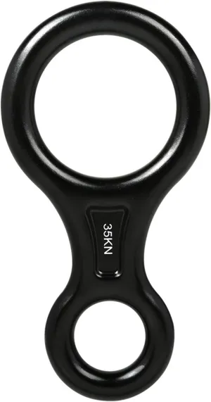 35KN Climbing 8 Belay Equipment Descender High Strength Aluminum Rock Climbing Abseiling Tool for 8-13mm Diameter Ropes