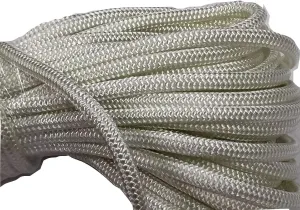 3/8 Inch White Double Braid Nylon Rope (50)