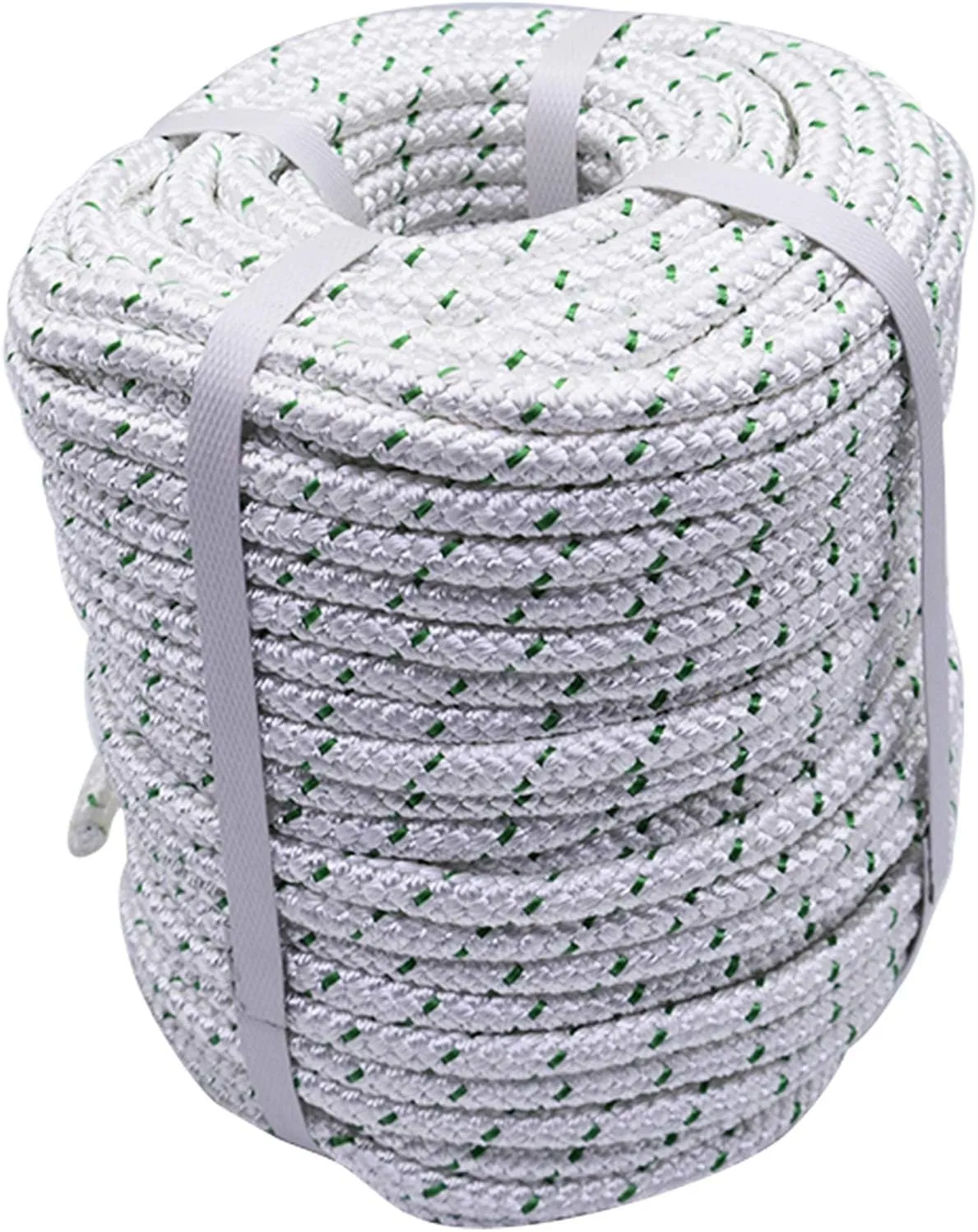 3/8 Inch x 200 Feet 4800Lbs Double Braided Polyester Rope Breaking Strength Strong Pulling Rope