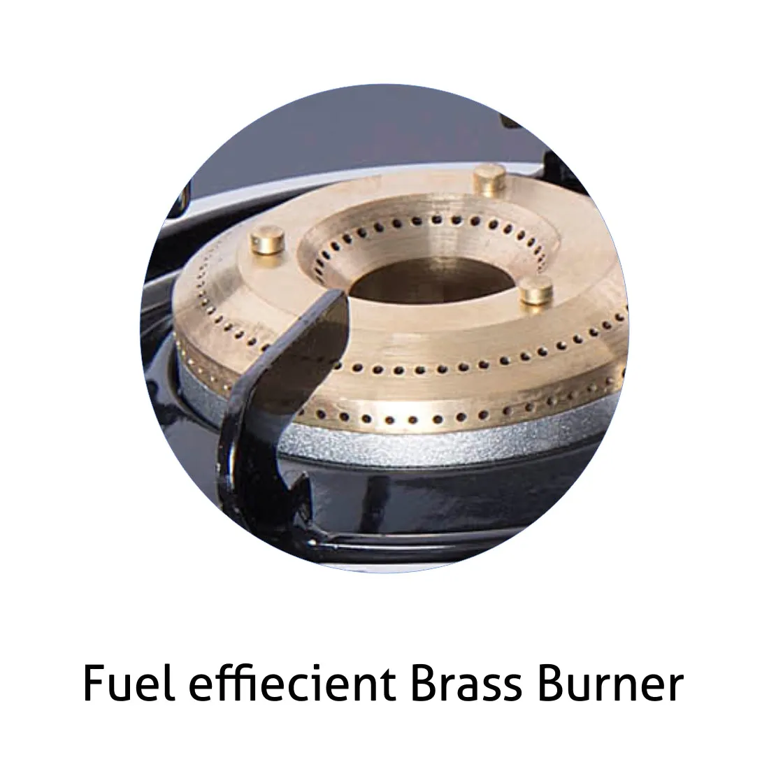 4 Burner PNG Glass Gas Stove with Brass Burner, Black (1043 GT BB BL PN) - Manual/Auto Ignition