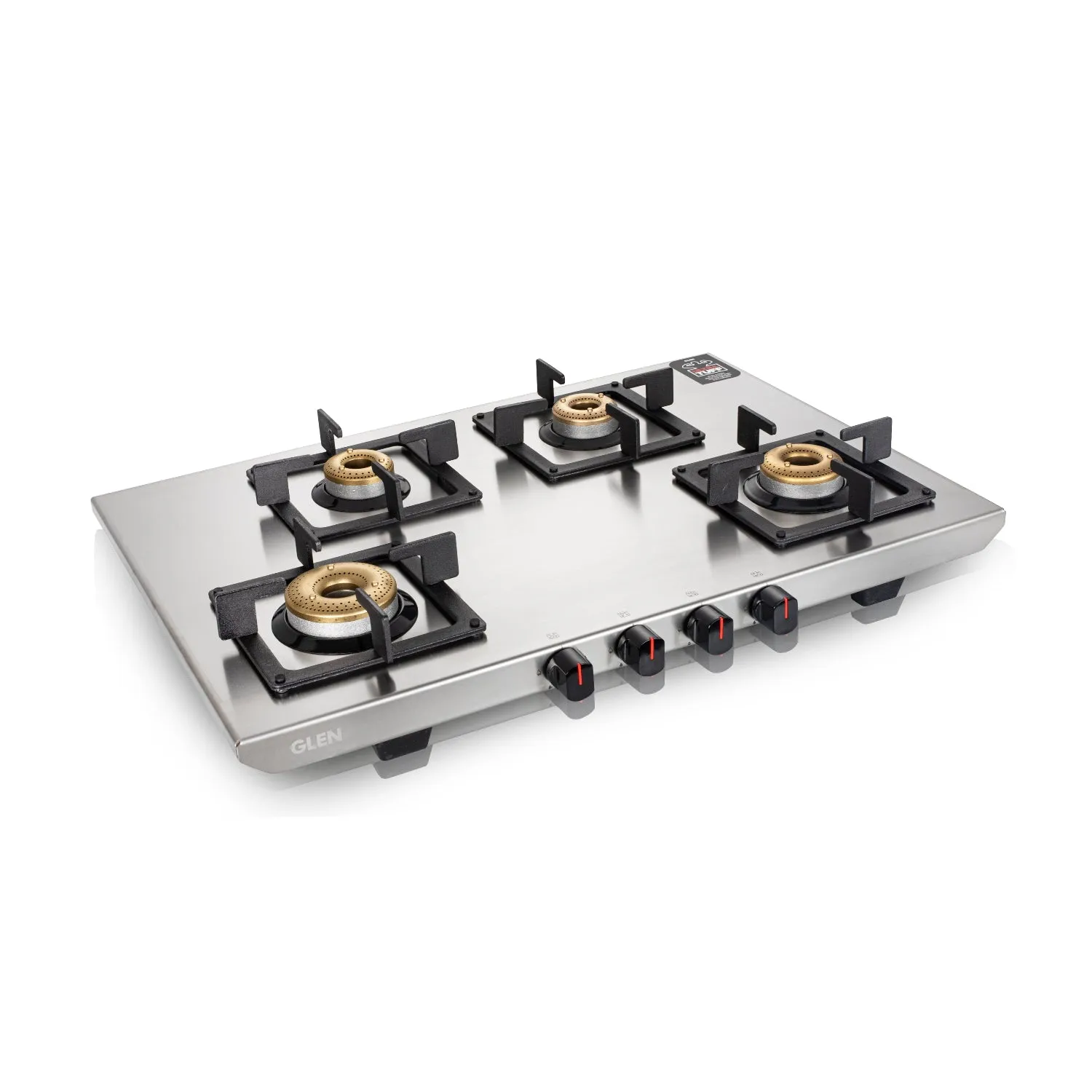 4 Burner Ultra Tuff Stainless Steel PNG Gas Stove with Forged Brass Burner (1054 UT SS PN)