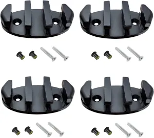 4 Pack Zig Zag Kayak Cleat Nylon Anchor Cleats with Screws for Canoes Boat Deck Marine Fishing Rigging Accessories