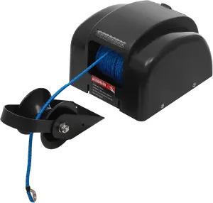 45lb Boat Electric Anchor Winch, 12V Saltwater Marine Anchor Windlass System, Boat Anchor Winch with Remote Control, 100ft Anchor Rope, Heavy Duty Towing Winches for 24ft Boats