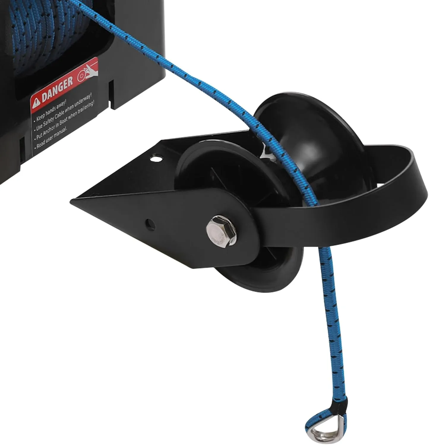 45lb Boat Electric Anchor Winch, 12V Saltwater Marine Anchor Windlass System, Boat Anchor Winch with Remote Control, 100ft Anchor Rope, Heavy Duty Towing Winches for 24ft Boats