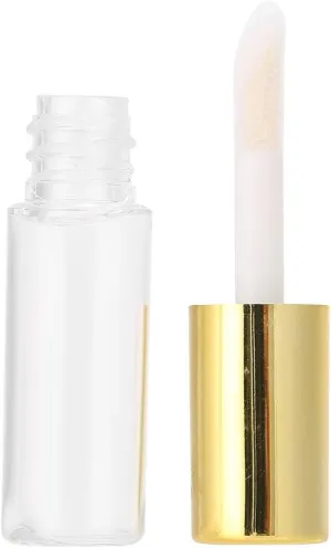 45Pcs 1.2ml Lip Gloss Tubes,Clear Empty Containers,Mini Refillable Lip Balm Bottles Lipstick Bottle Container Dispenser Gold