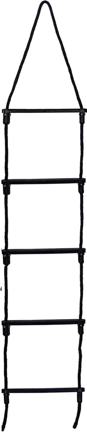 5-Step Reusable Rope Ladder (Black)