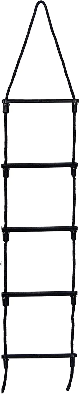 5-Step Reusable Rope Ladder (Black)