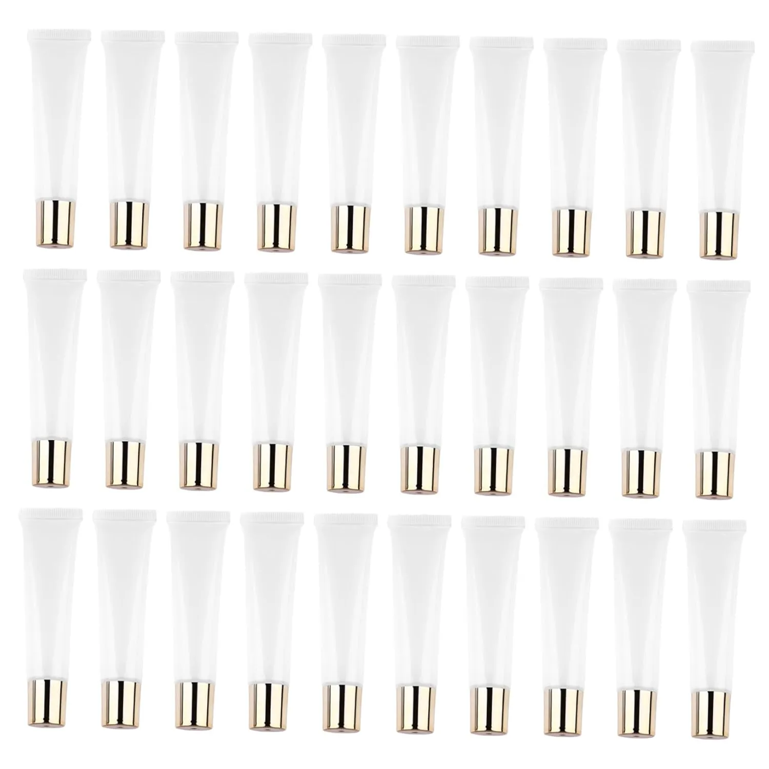 50pcs Clear Lip Gloss Squeeze Tubes Cosmetic Containers for Lip Balm Travel-friendly Design Lightweight Portable for Handmade Cosmetics