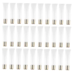 50pcs Clear Lip Gloss Squeeze Tubes Cosmetic Containers for Lip Balm Travel-friendly Design Lightweight Portable for Handmade Cosmetics